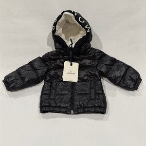 Moncler Navy Hooded Puffer Jacket Infant 9/12 Months